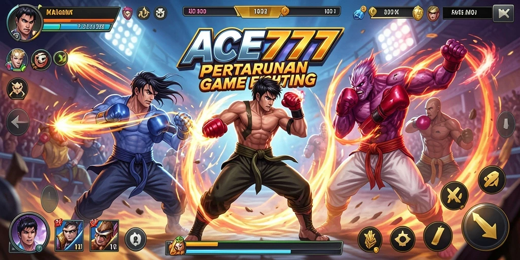 Screenshot menampilkan pertarungan epik dalam ACE777 dengan karakter yang sedang menyerang.
