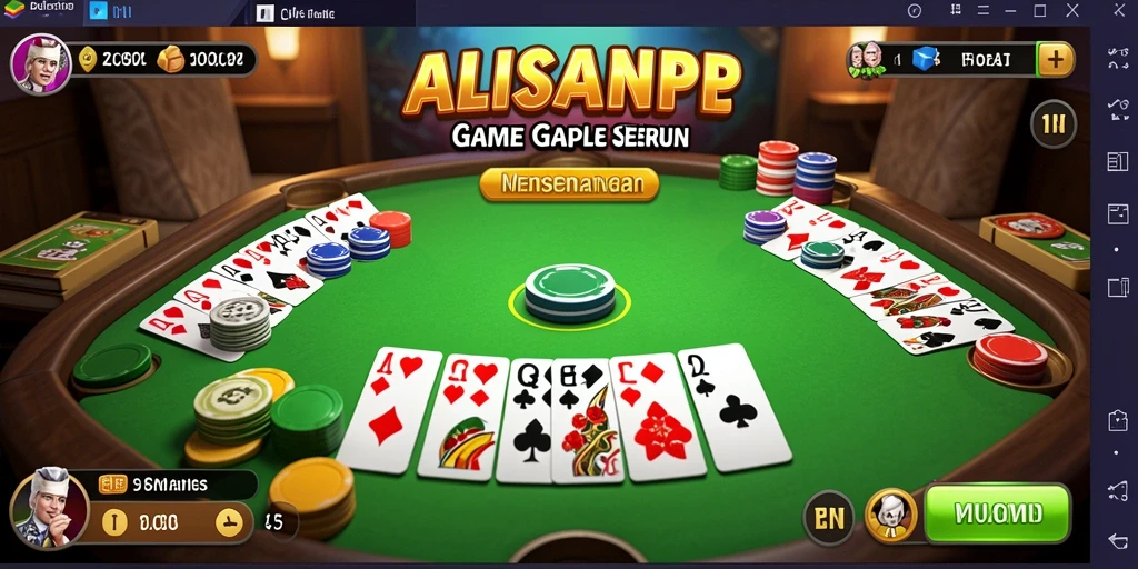 Tampilan permainan Gaple yang seru dan interaktif di ALISANRP.