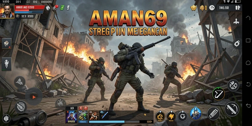 Tampilan gameplay menegangkan dari AMAN69 yang mendebarkan.
