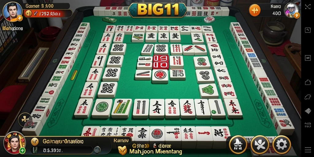 Tangkapan layar BIG11 menampilkan grafik yang menarik dalam gameplay Mahjong.