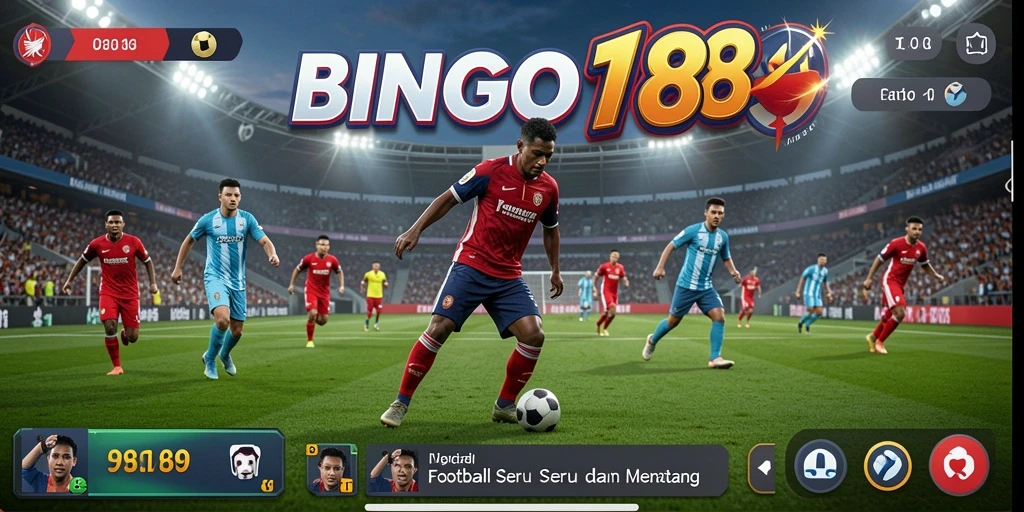 Gameplay seru di BINGO188 menampilkan pertandingan football yang menegangkan.