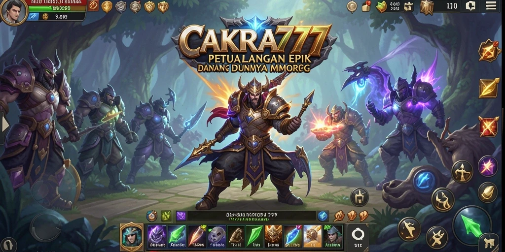 Tangkapan layar gameplay menampilkan aksi seru dalam CAKRA777.