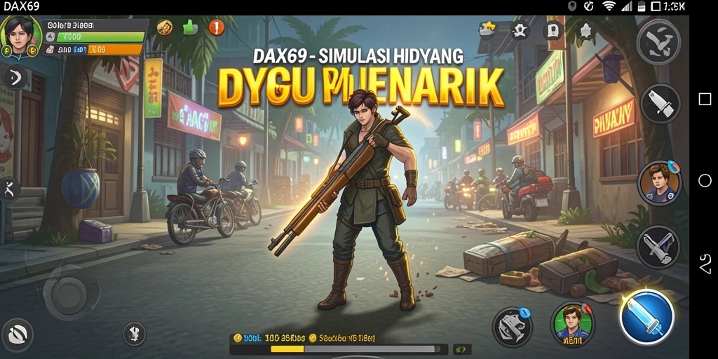 Tampilan menarik dari gameplay DAX69 dengan berbagai karakter dan interaksi.