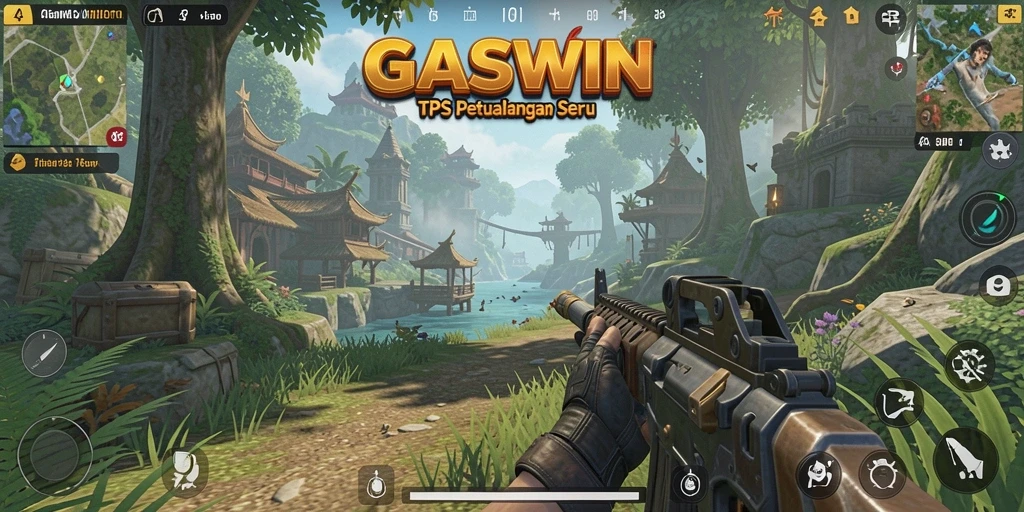 GASWIN menampilkan aksi taktis dan tembakan yang intens dalam gameplay TPS.