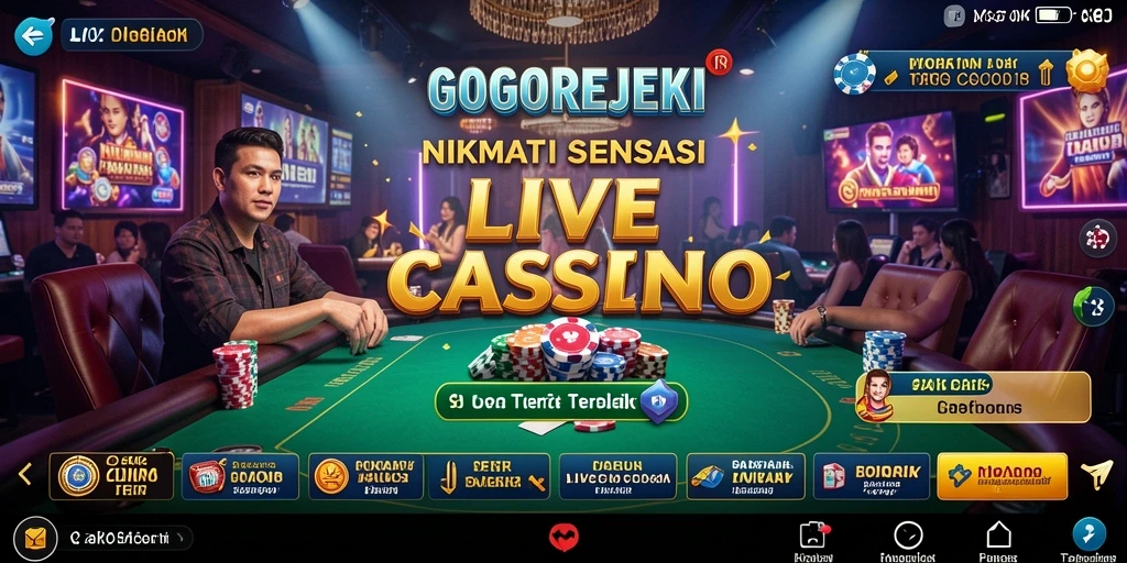 Tampilan seru gameplay Live Casino GOGOREJEKI dengan dealer langsung.