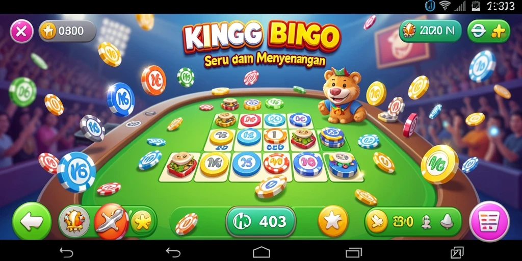 Tampilan gameplay Bingo KING403 yang seru dan interaktif.
