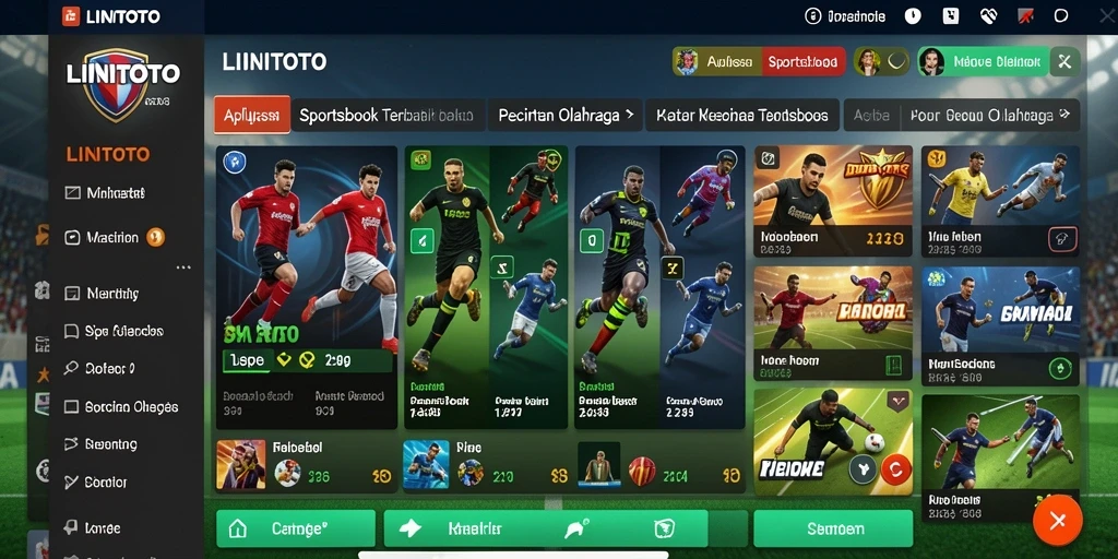 Tampilan gameplay menarik dari aplikasi Sportsbook LINITOTO.