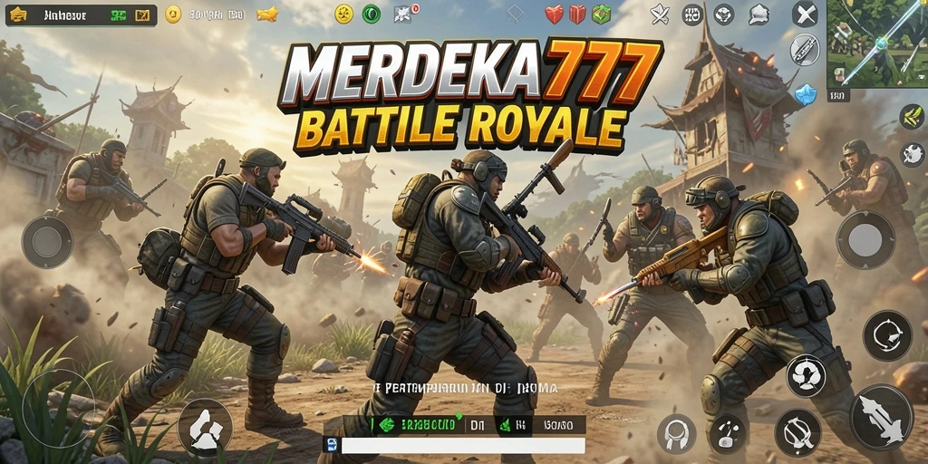 Tangkapan layar gameplay MERDEKA777 yang menunjukkan aksi mengesankan dalam Battle Royale.