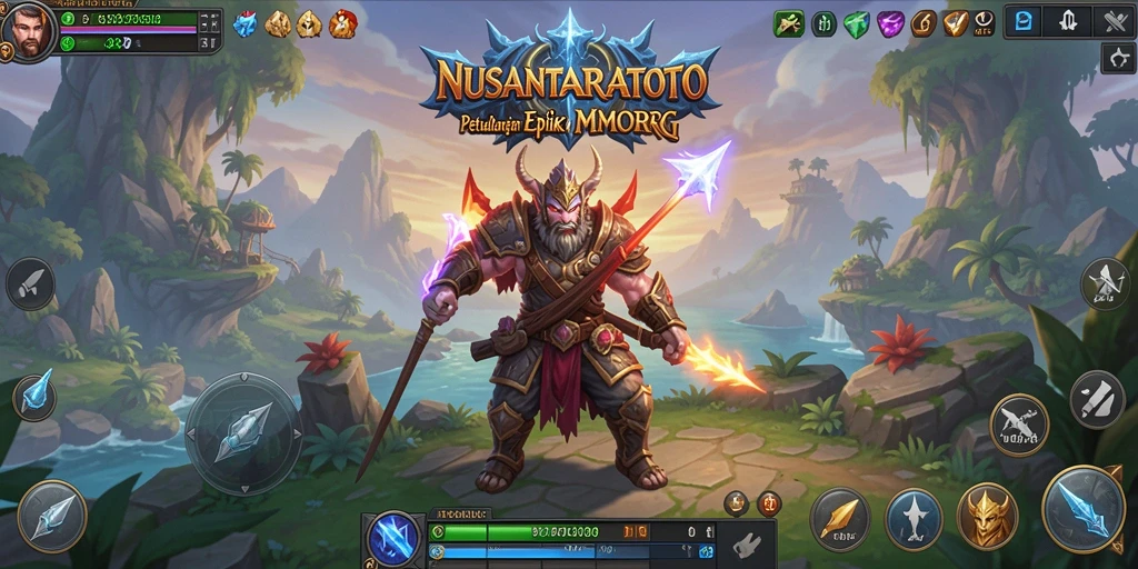 Screenshot gameplay NUSANTARATOTO menampilkan aksi pertarungan mendebarkan.
