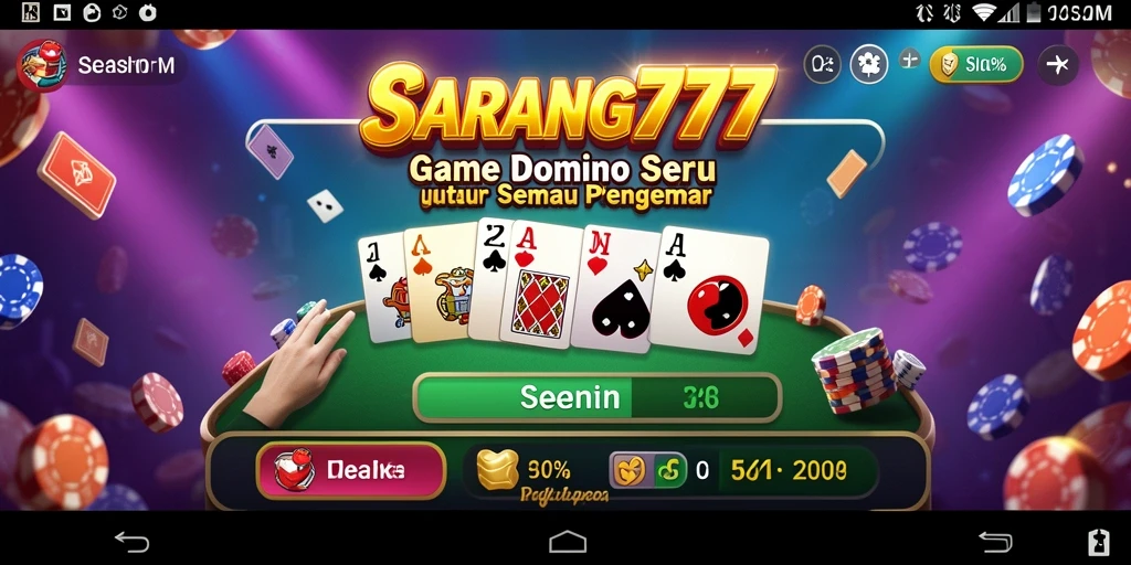 Tampilan gameplay menakjubkan SARANG777 dengan efek domino.