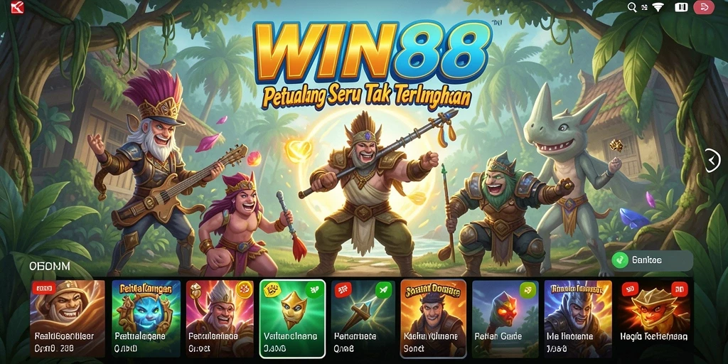 Tangkapan layar utama menunjukkan aksi seru di gameplay WIN88.